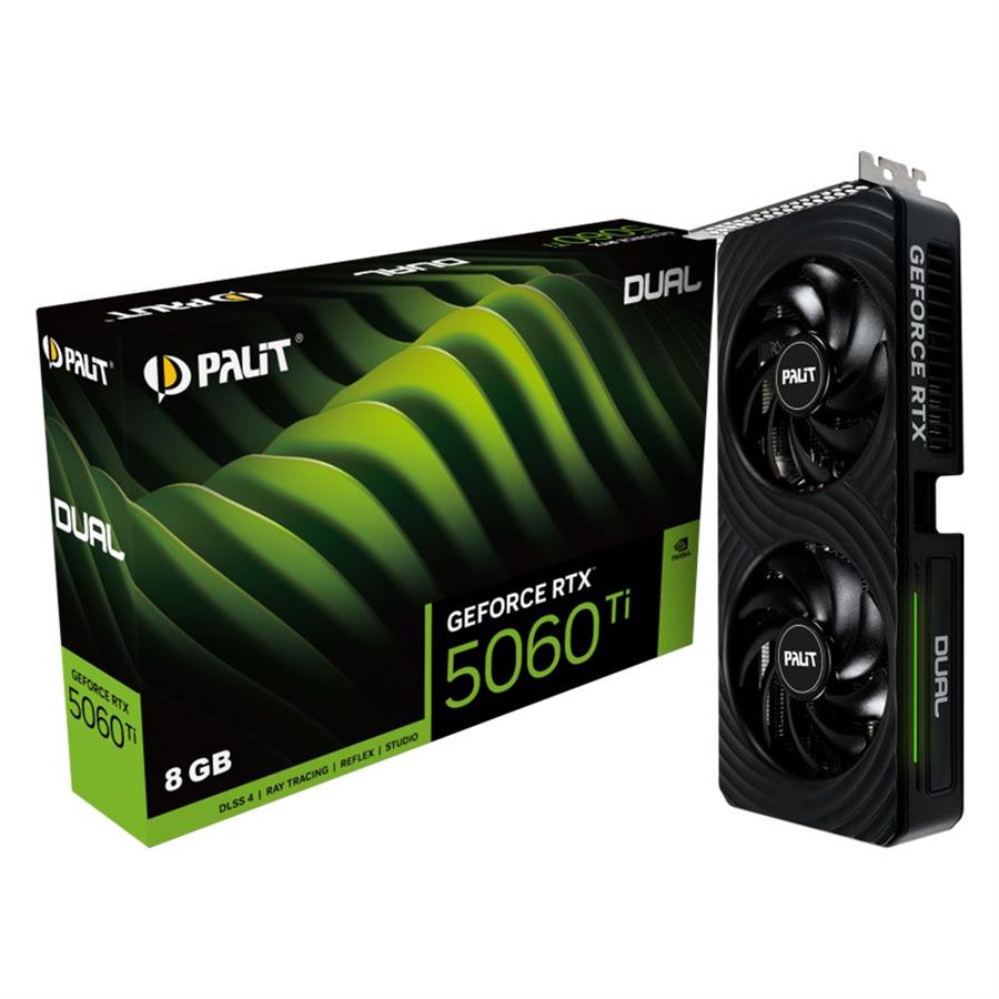 Placa de Video Palit Nvidia Geforce RTX 5060 Ti Dual 8Gb GDDR7